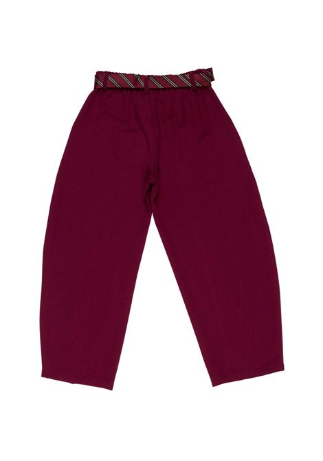 Pantaloni con cintura Lù-Lù BY MISS GRANT | LL4725BORDEAUX